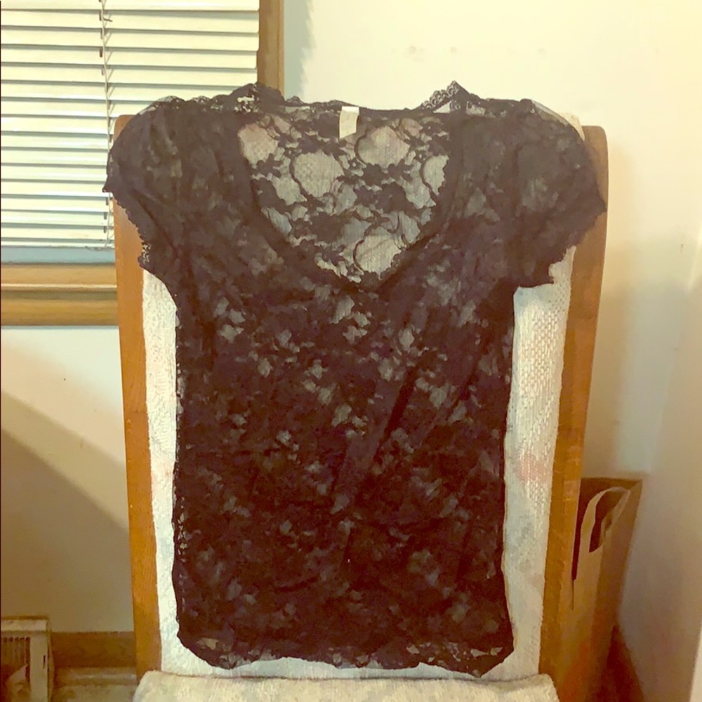 Black lace shirt